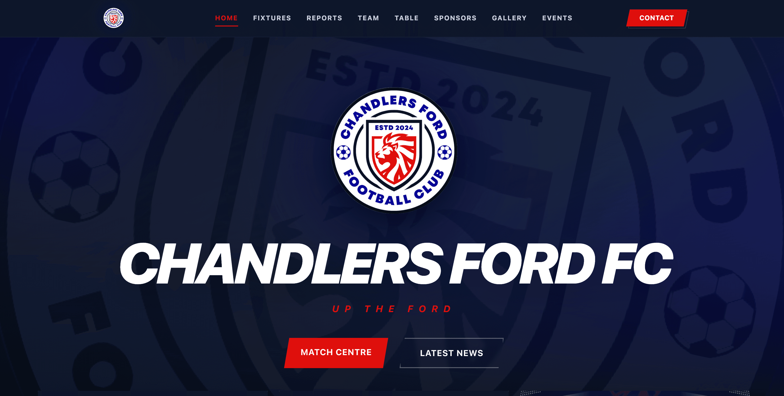 Chandlers Ford FC website by Fixels