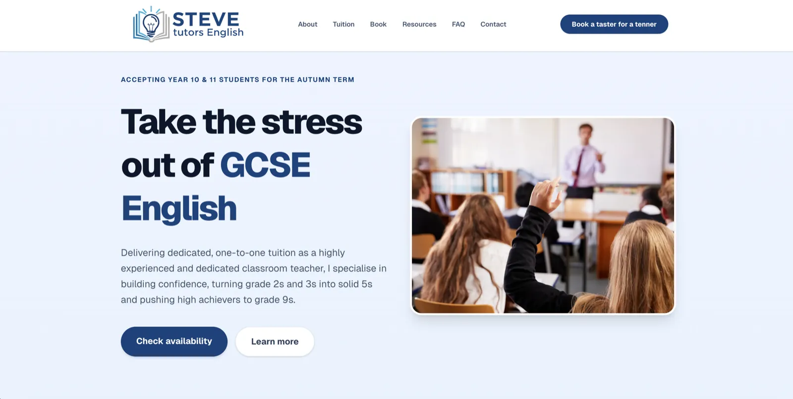Steve Tutors English Website